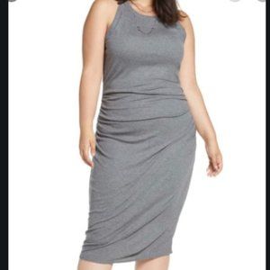 TREASURE & BOND  gray plus size muscle tank dress